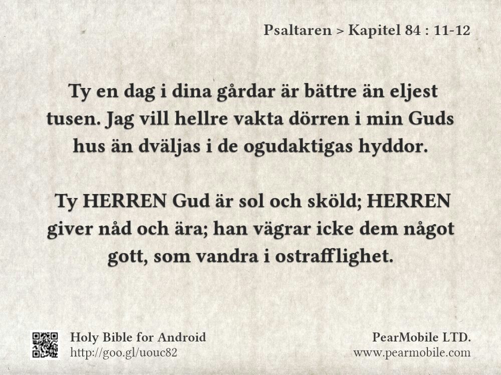 Psaltaren, Kapitel 84:11-12